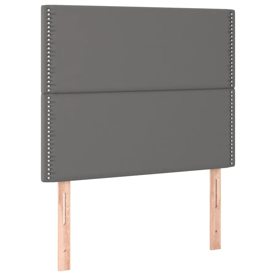 Tête de lit à LED Gris 100x5x118/128 cm Similicuir - 4