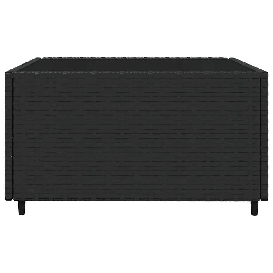 Salon de jardin 3 pcs avec coussins Noir Résine tressée - 7