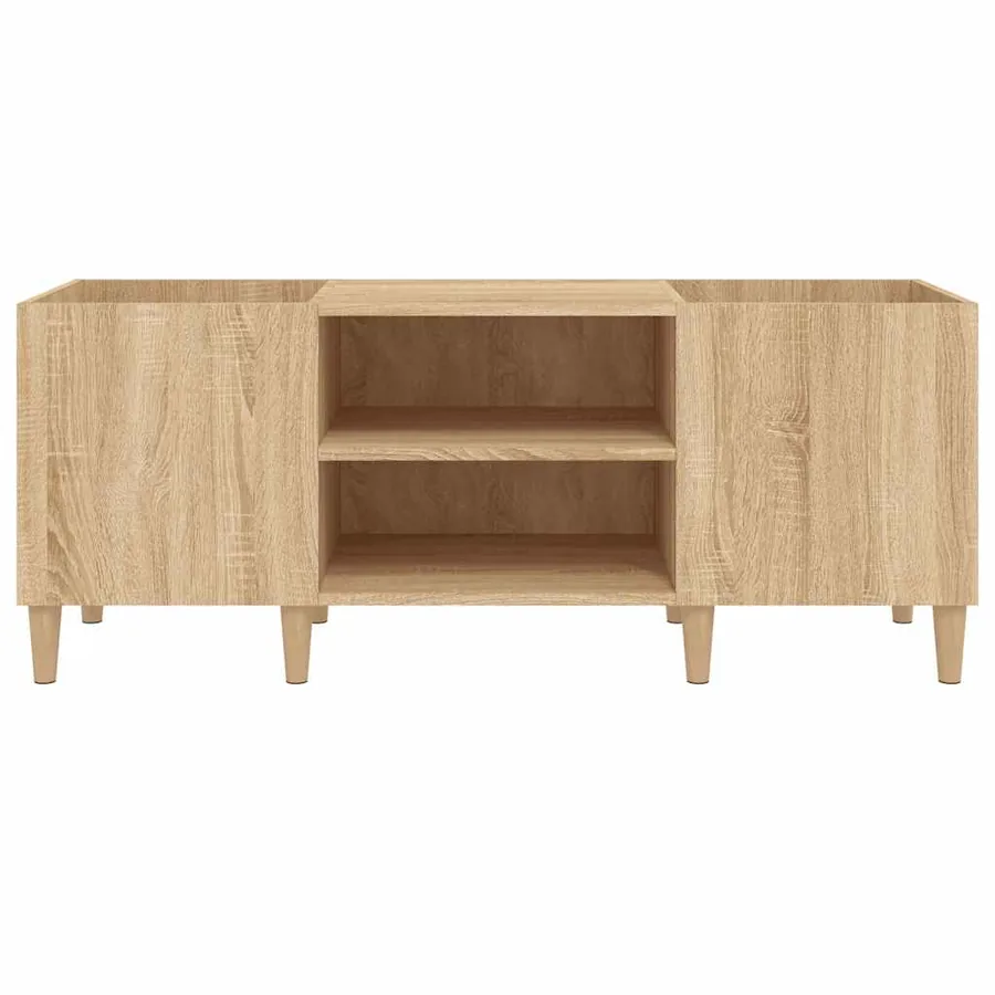 Meuble à disques Chêne Sonoma 121x38x48 cm Bois d'ingénierie - 5