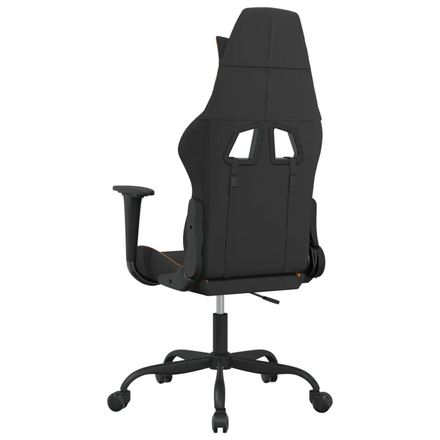 Chaise de jeu de massage Noir et orange Tissu - 5