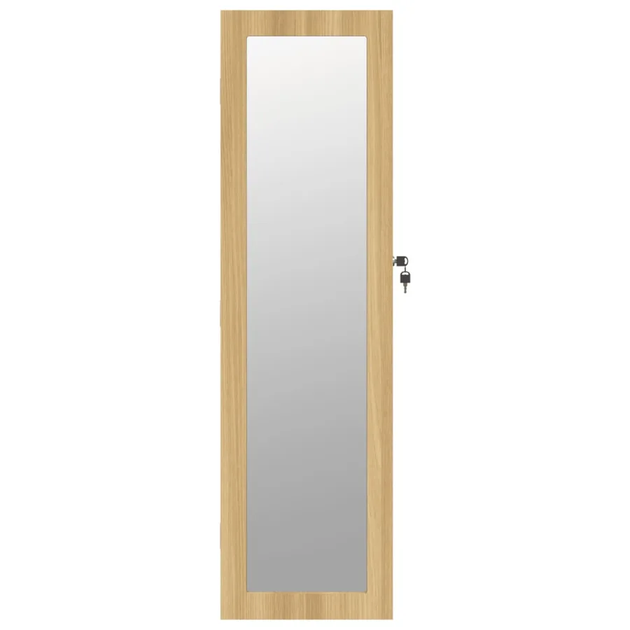 Armoire à bijoux avec miroir murale 30x8,5x106 cm - 4