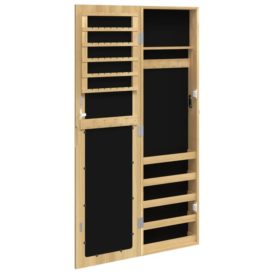 Armoire à bijoux avec miroir murale 30x8,5x106 cm - 5