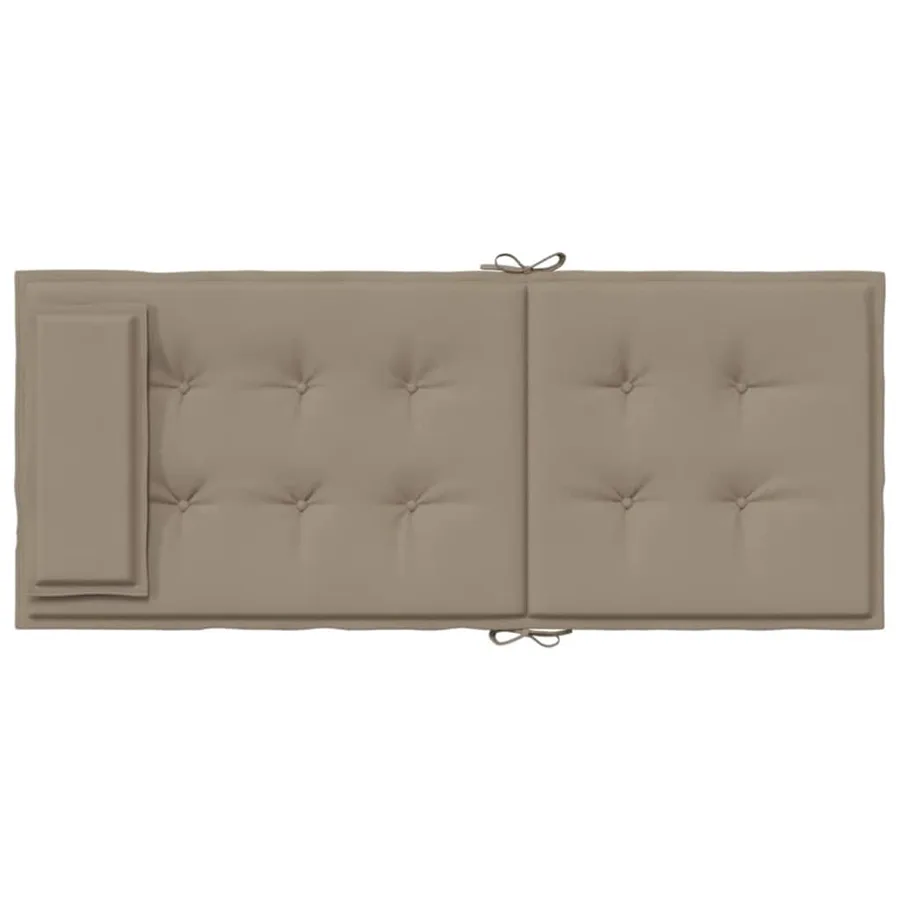 Coussins de chaise à dossier haut lot de 4 taupe tissu oxford - 7