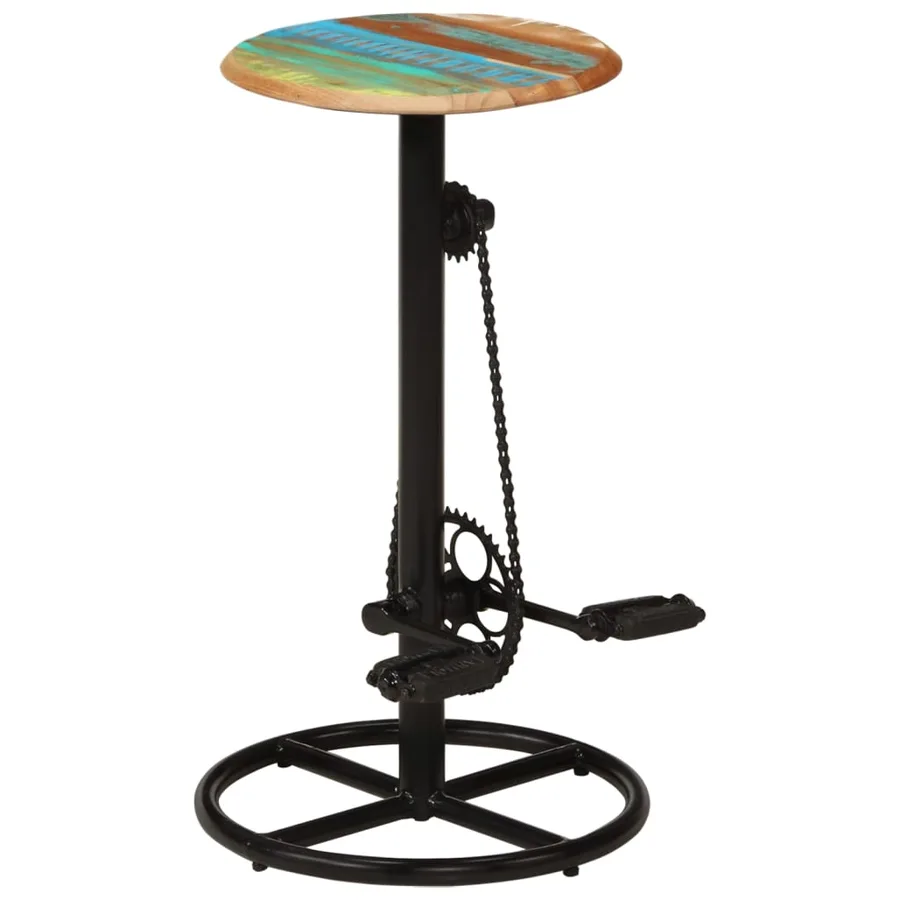 Tabourets de bar lot de 2 bois massif de récupération - 10