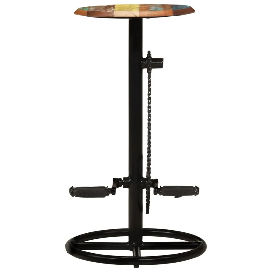 Tabourets de bar lot de 2 bois massif de récupération - 7