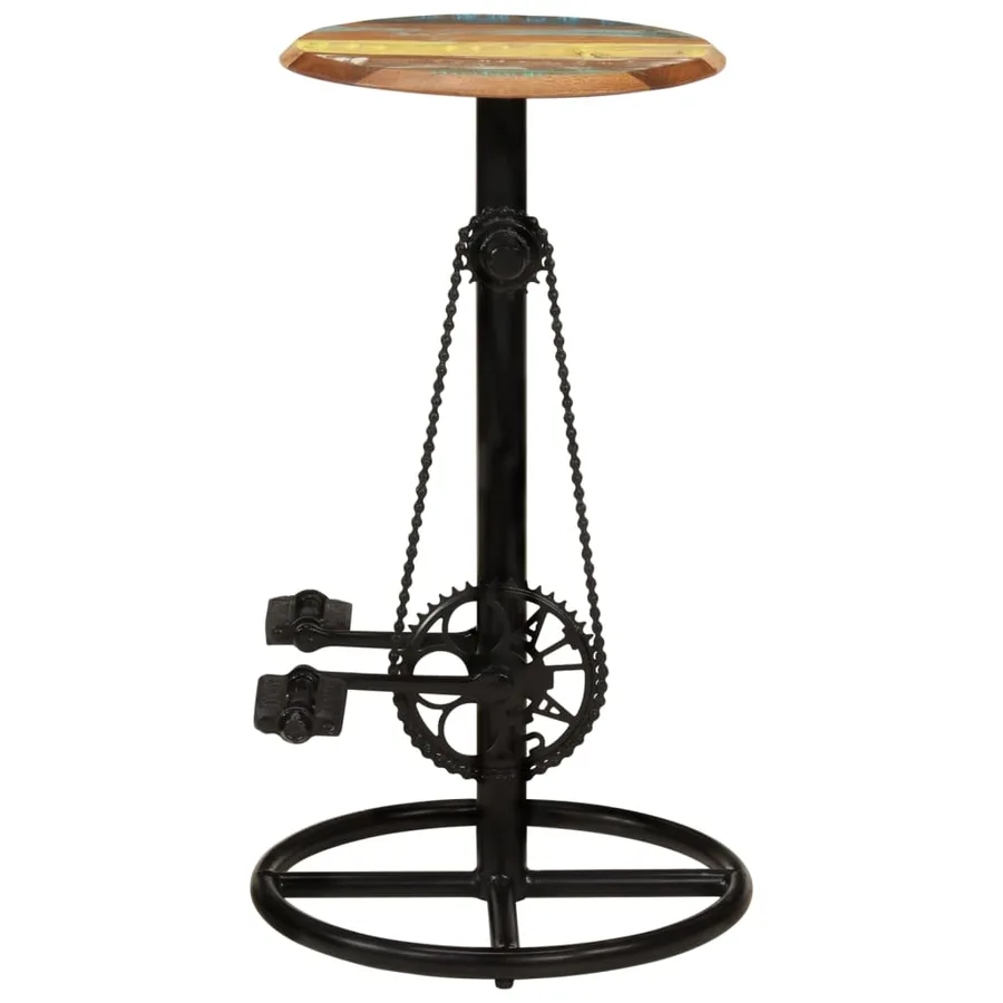 Tabourets de bar lot de 2 bois massif de récupération - 8
