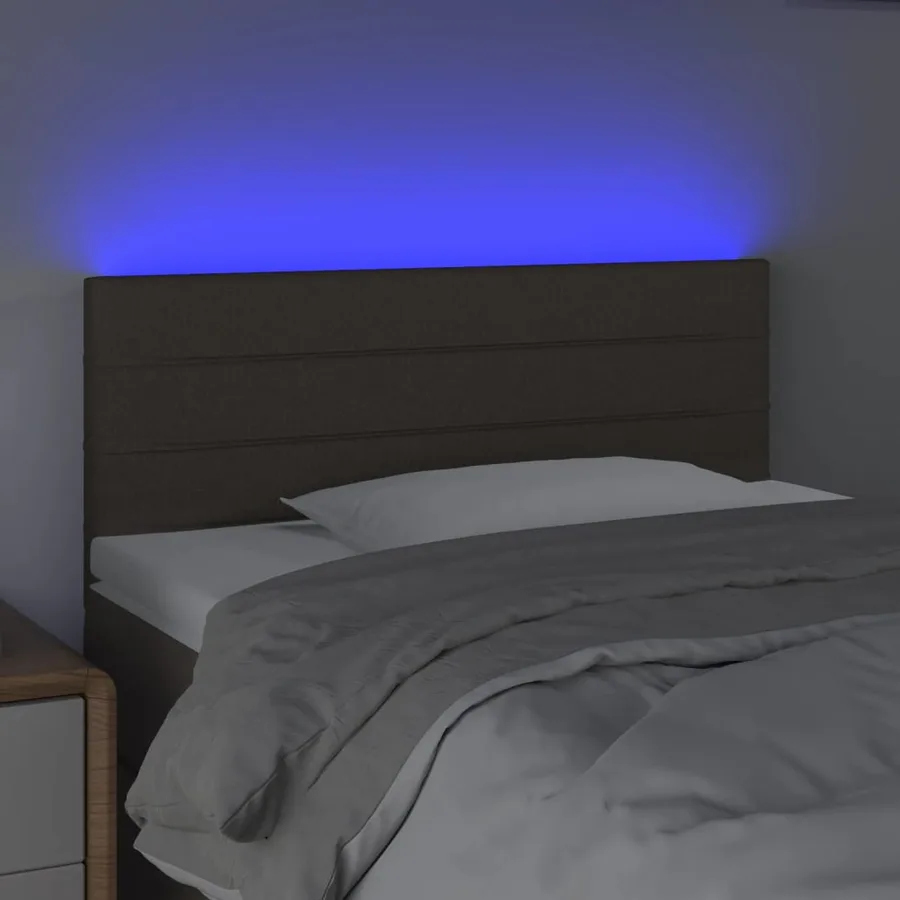 Tête de lit à LED Taupe 90x5x78/88 cm Tissu - 3