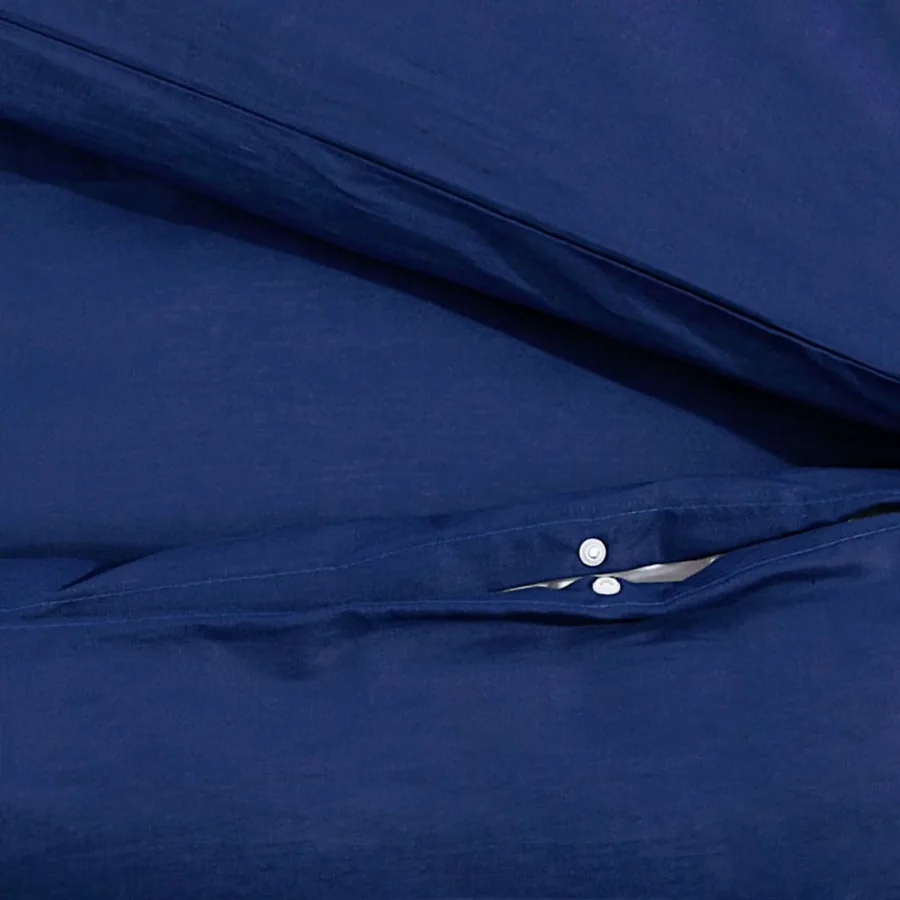 Ensemble de housse de couette Bleu marine 200x200 cm Coton - 8