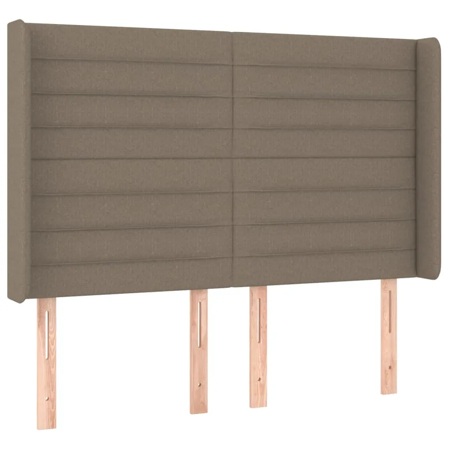 Tête de lit à LED Taupe 147x16x118/128 cm Tissu - 3