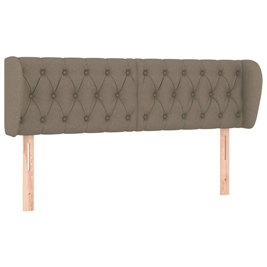 Tête de lit avec oreilles Taupe 147x23x78/88 cm Tissu - 2