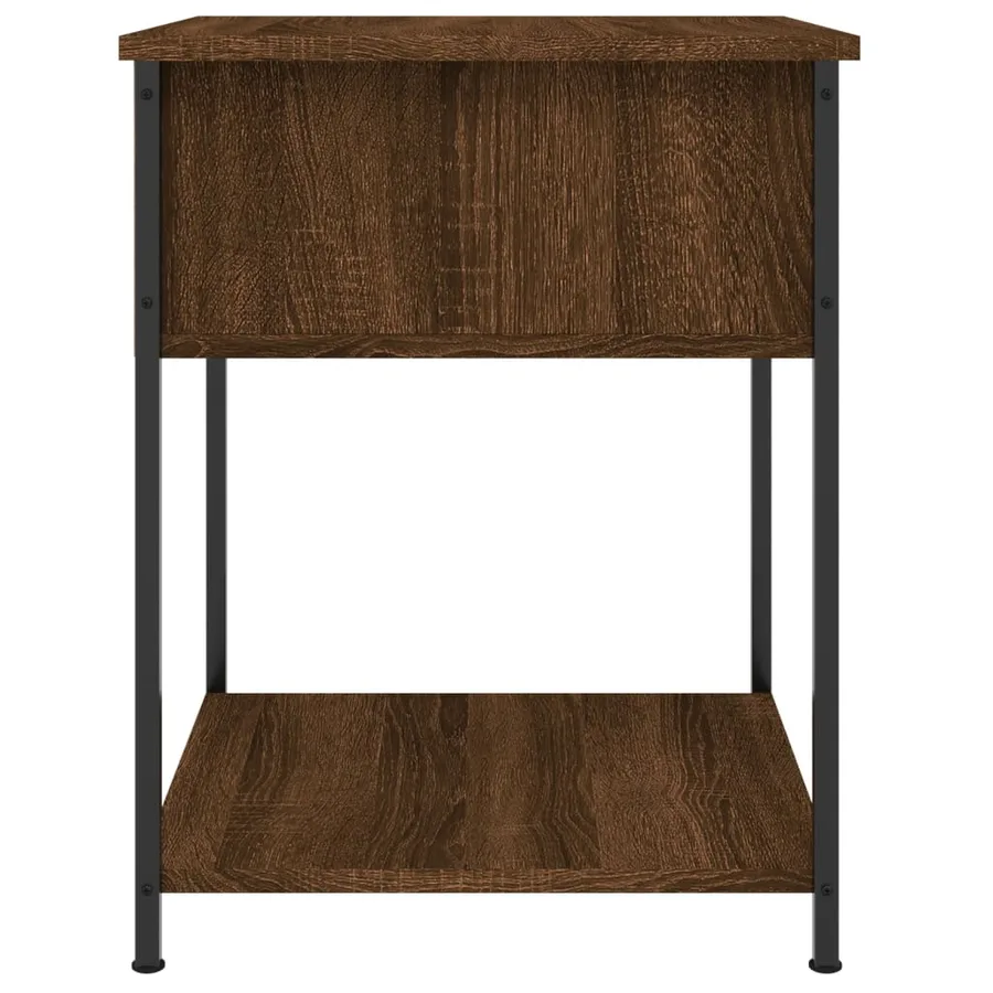 Tables de chevet 2 pcs chêne marron 44x45x58 cm bois ingénierie - 8