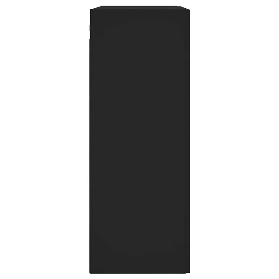 Armoire murale noir 69,5x34x90 cm bois d'ingénierie - 8