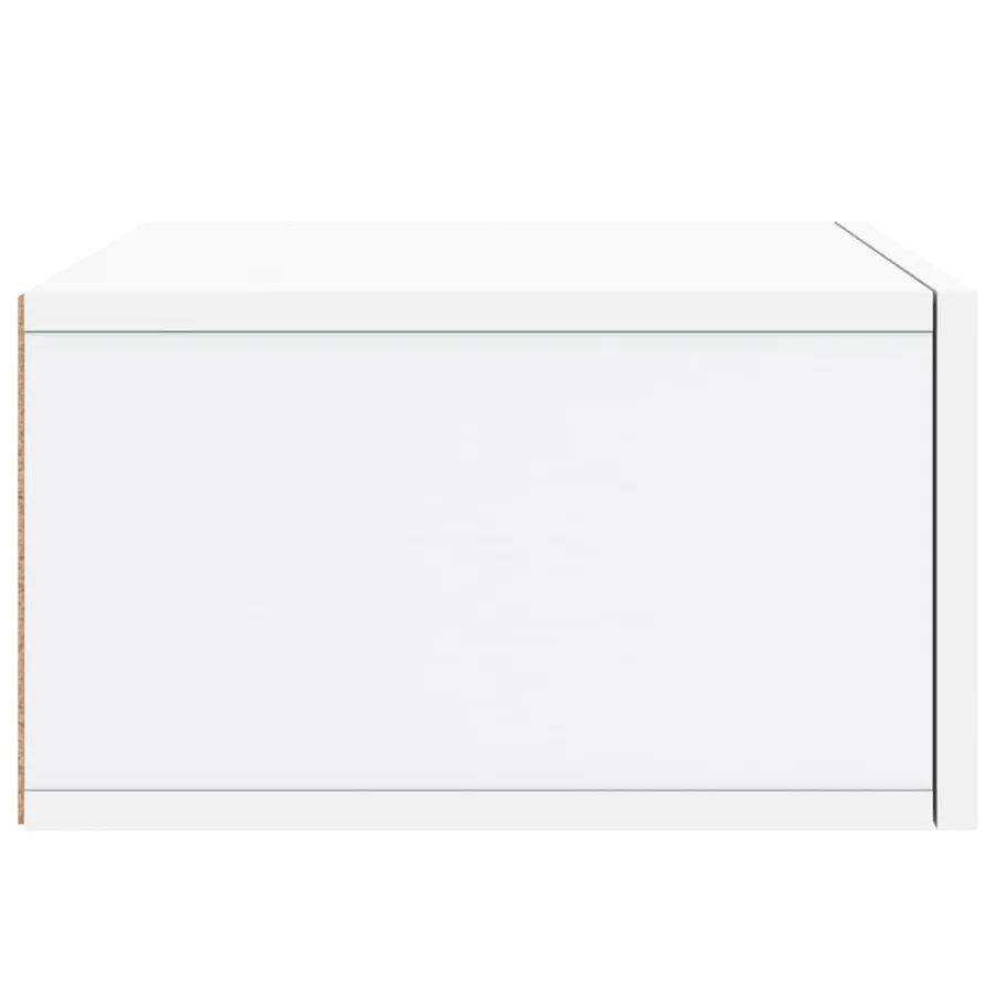 Table de chevet murale blanc 35x35x20 cm - 7
