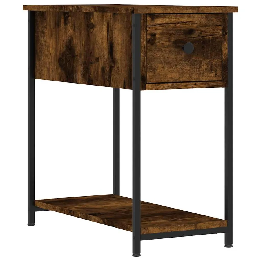 Tables de chevet 2 pcs chêne fumé 30x60x60 cm bois d'ingénierie - 5