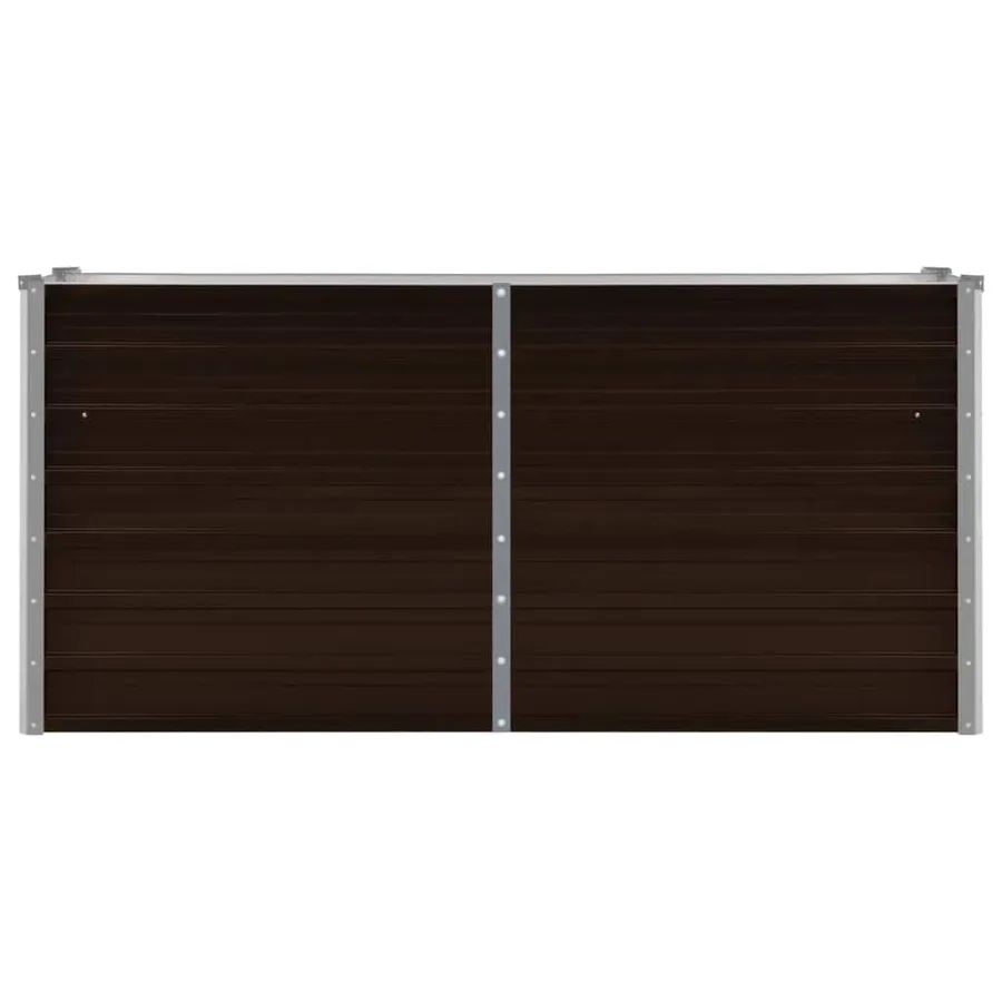 Lit surélevé de jardin Marron 160x40x77 cm Acier galvanisé - 4