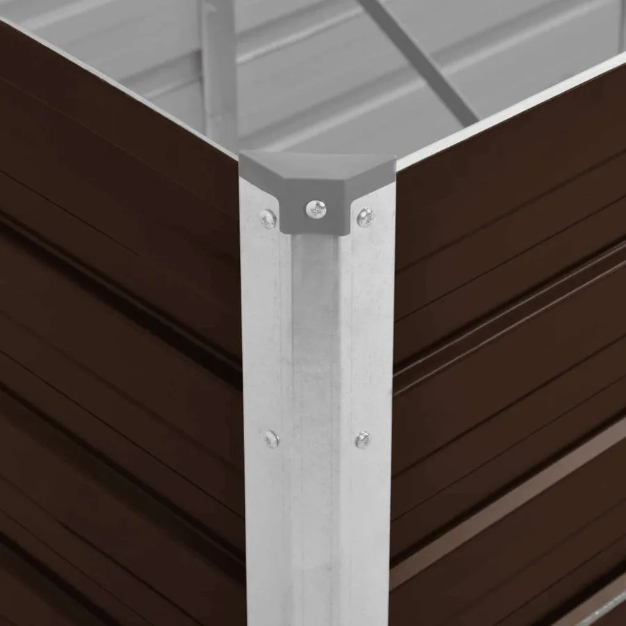 Lit surélevé de jardin Marron 160x40x77 cm Acier galvanisé - 6