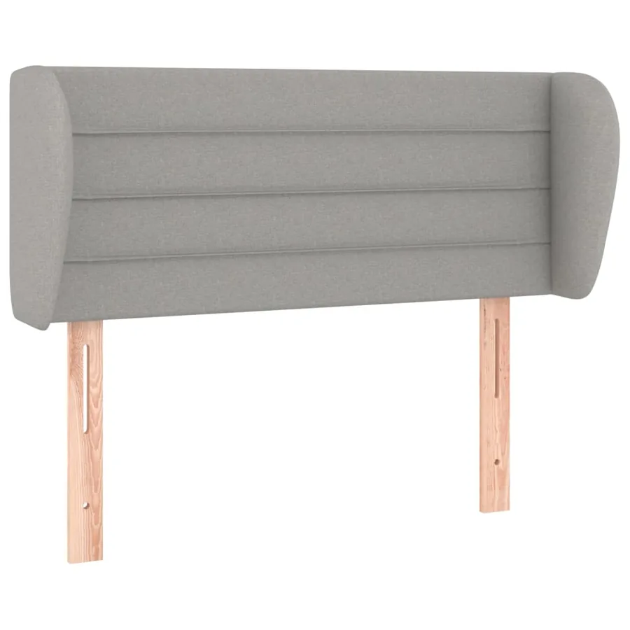 Tête de lit avec oreilles Gris clair 93x23x78/88 cm Tissu - 2