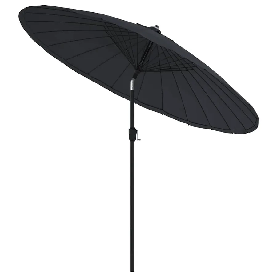 Parasol d'extérieur avec mât en aluminium 270 cm noir - 3