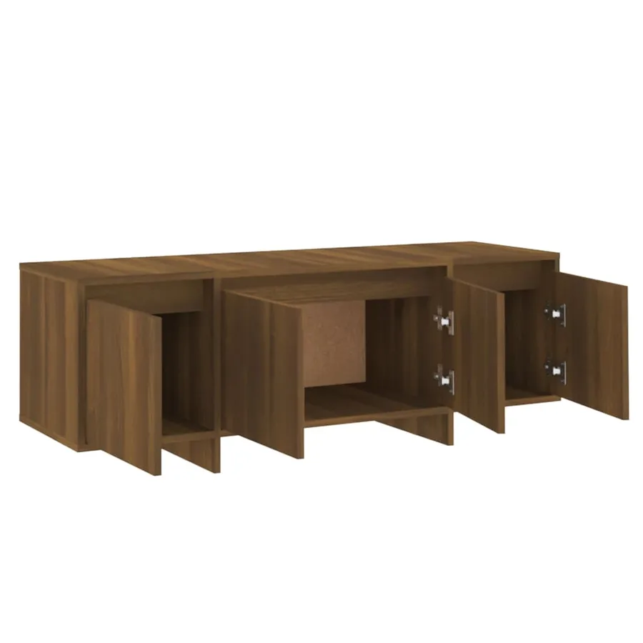 Meuble TV Chêne marron 120x30x40,5 cm Bois d'ingénierie - 8