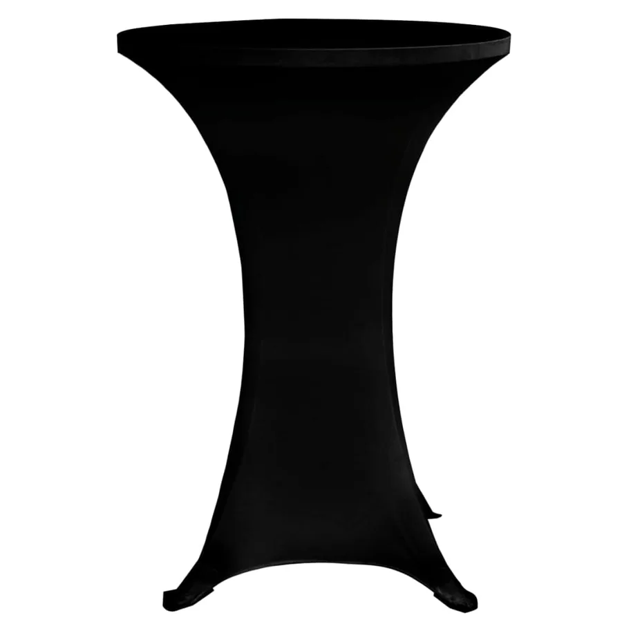 Housses élastiques de table Ø 70 cm Noir 4 pcs - 4