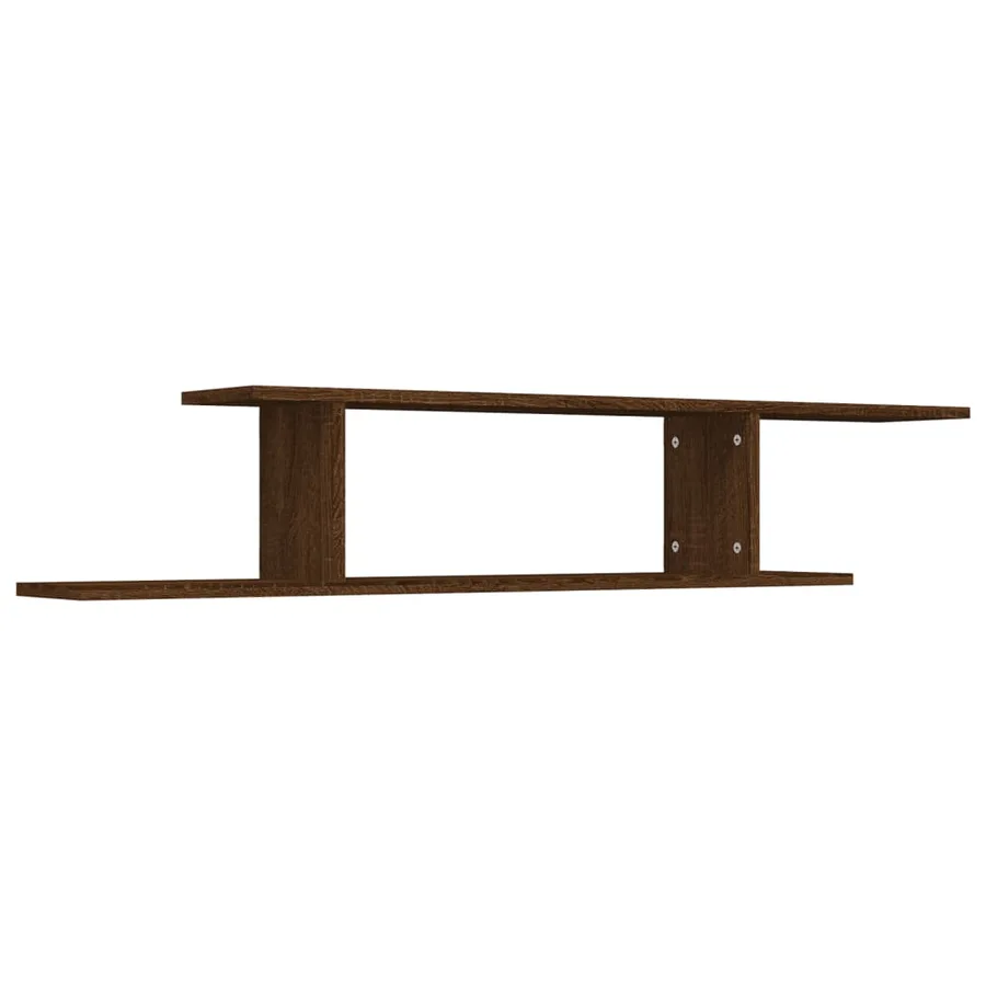 Étagère TV murale Chêne marron 125x18x23 cm Bois d'ingénierie - 2