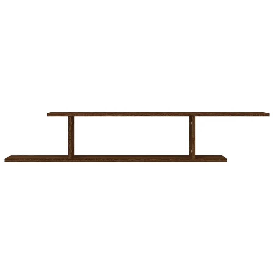 Étagère TV murale Chêne marron 125x18x23 cm Bois d'ingénierie - 5