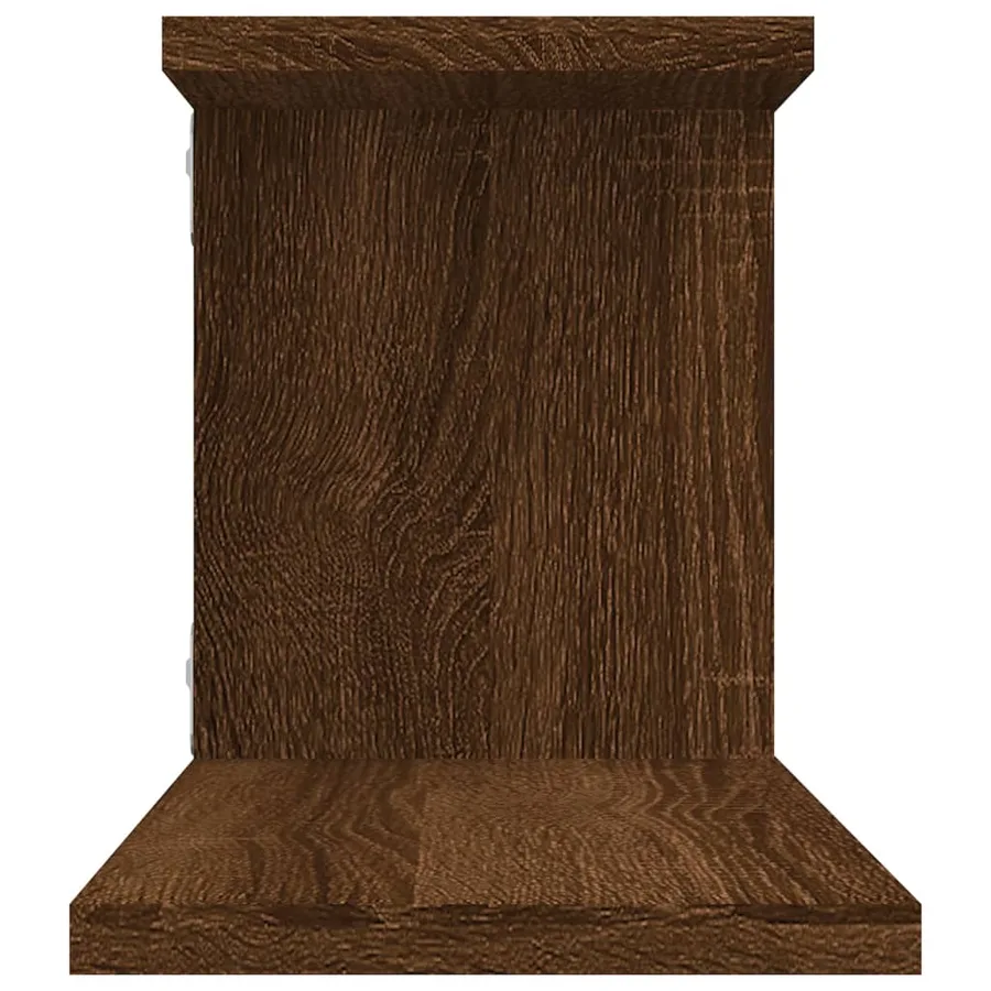 Étagère TV murale Chêne marron 125x18x23 cm Bois d'ingénierie - 6