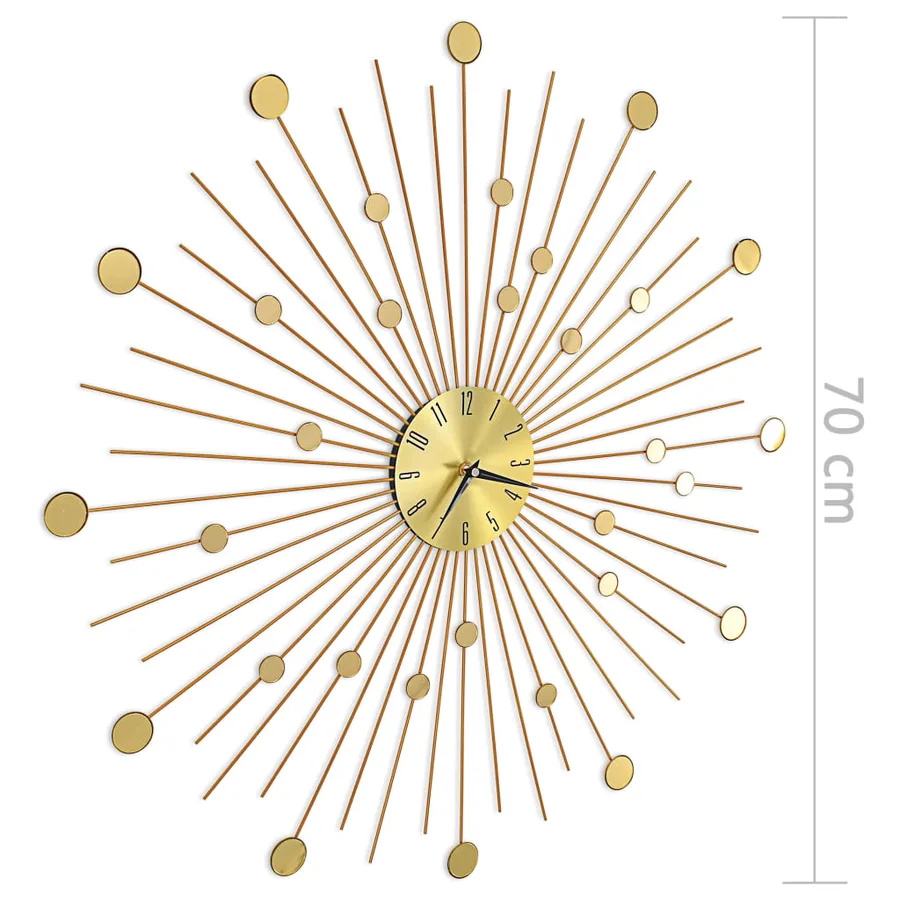 Horloge murale Métal 70 cm Doré - 7