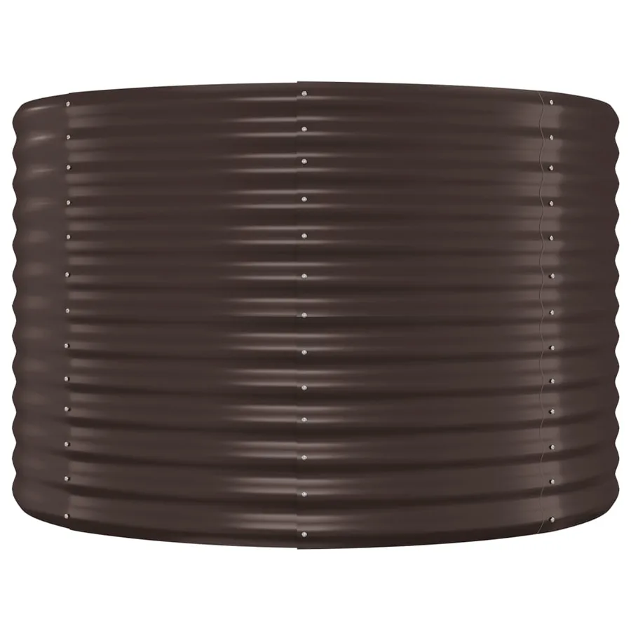 Lit surélevé de jardin Acier enduit de poudre marron - 4