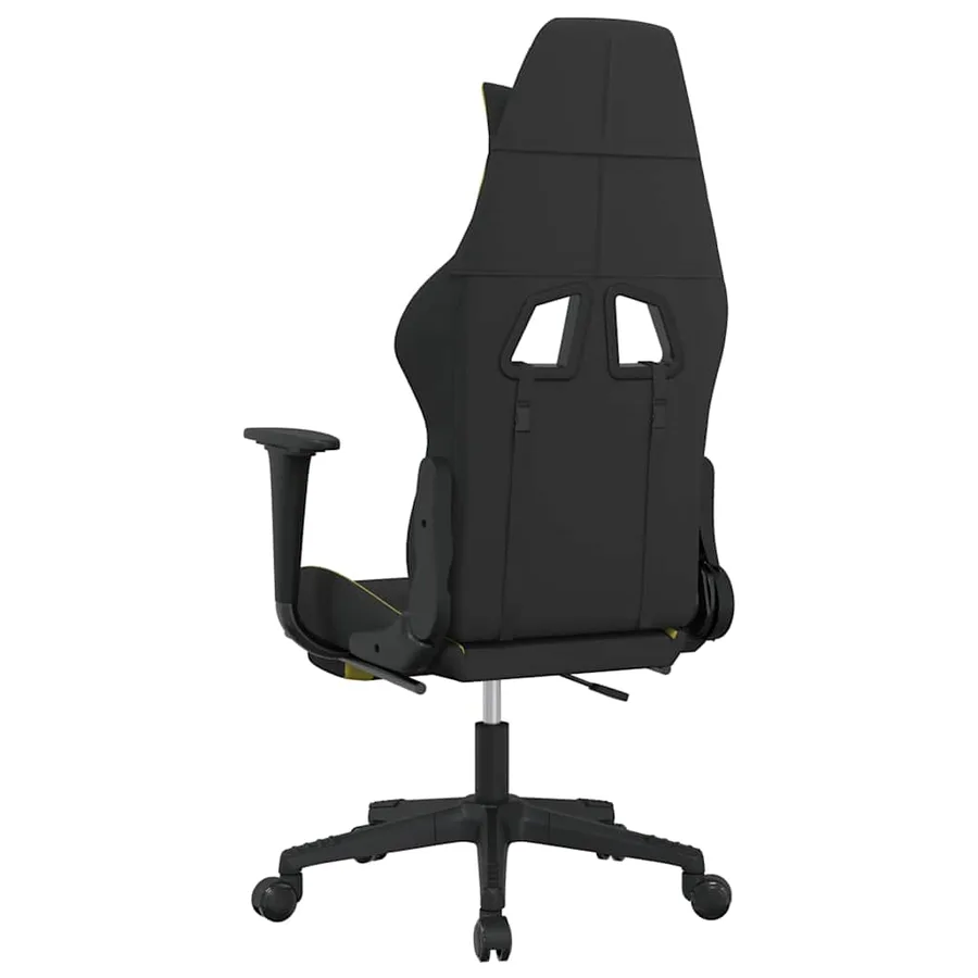 Chaise de jeu avec repose-pied Noir et vert clair - 5