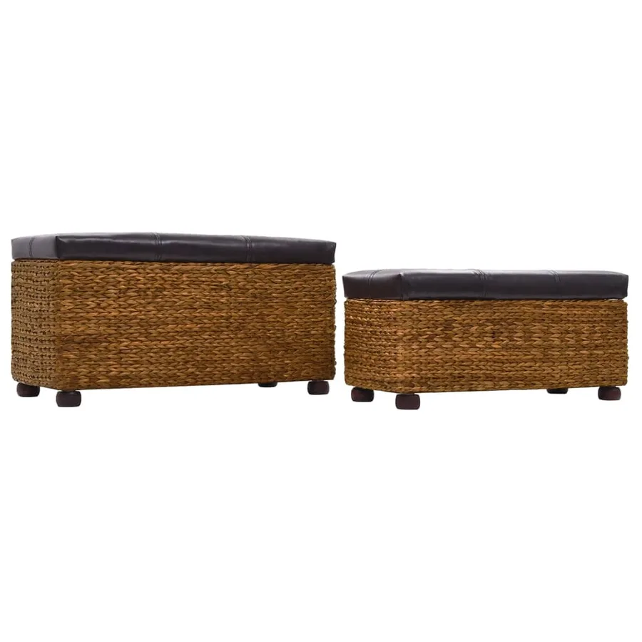 Ensemble de banc lot de 2 Jacinthe d'eau Marron - 4