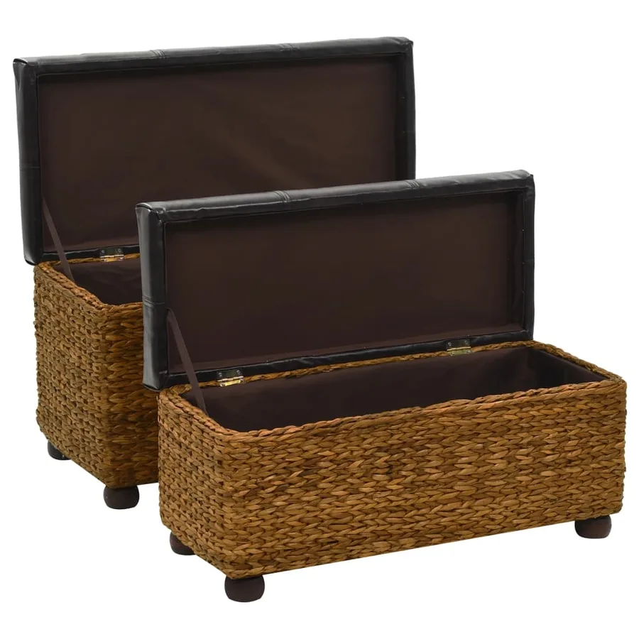 Ensemble de banc lot de 2 Jacinthe d'eau Marron - 5