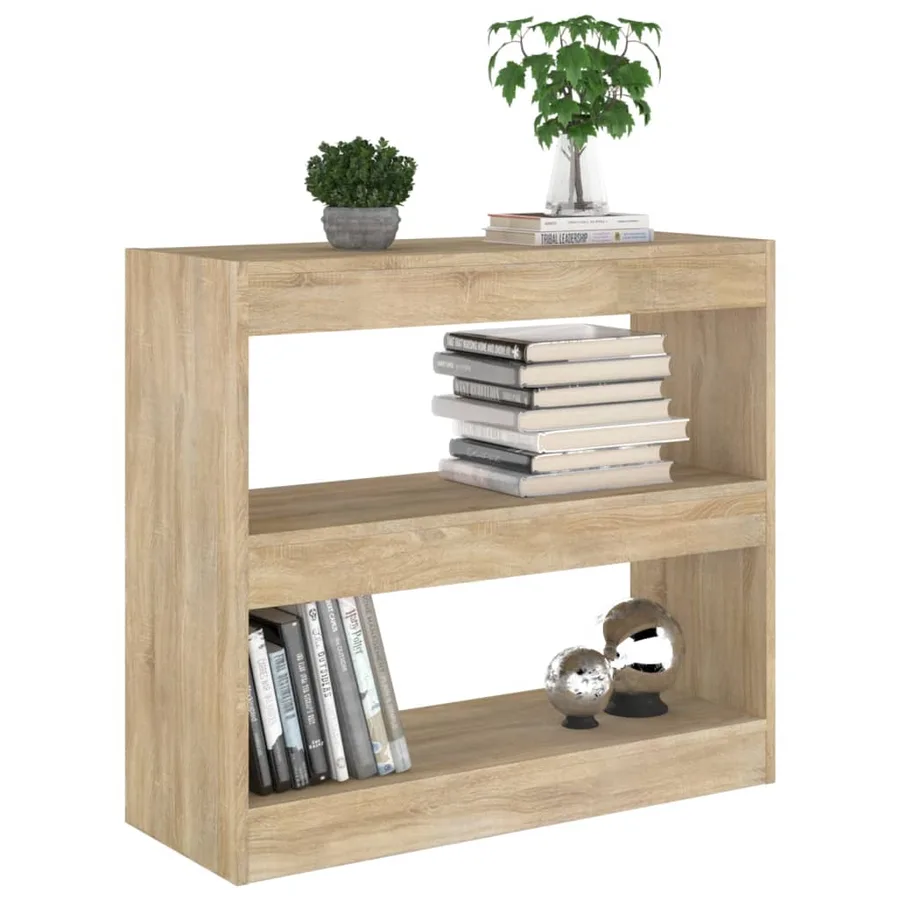 Bibliothèque/Séparateur de pièce chêne sonoma 80x30x72 cm - 5