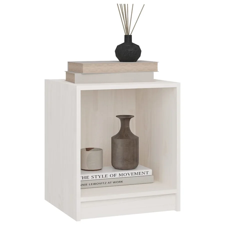 Tables de chevet 2 pcs Blanc 35,5x33,5x41,5 cm Pin massif - 4