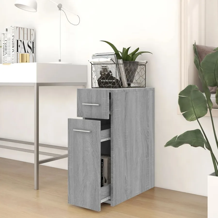 Armoire apothicaire Sonoma gris 20x45,5x60 cm Bois d'ingénierie - 3