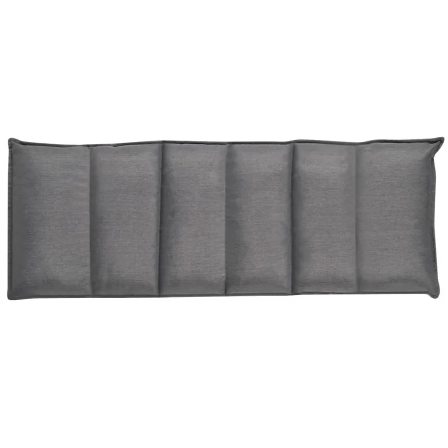 Chaise longue pliable de sol Gris Tissu - 3