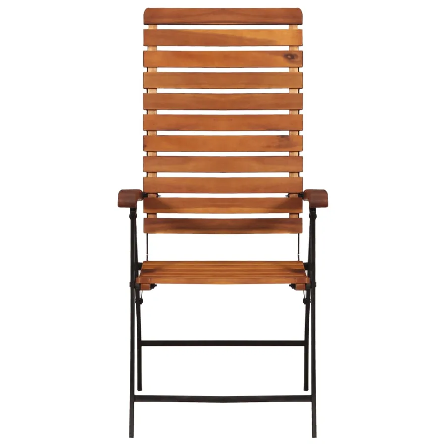 Chaises inclinables de jardin lot de 2 Bois solide d'acacia - 3
