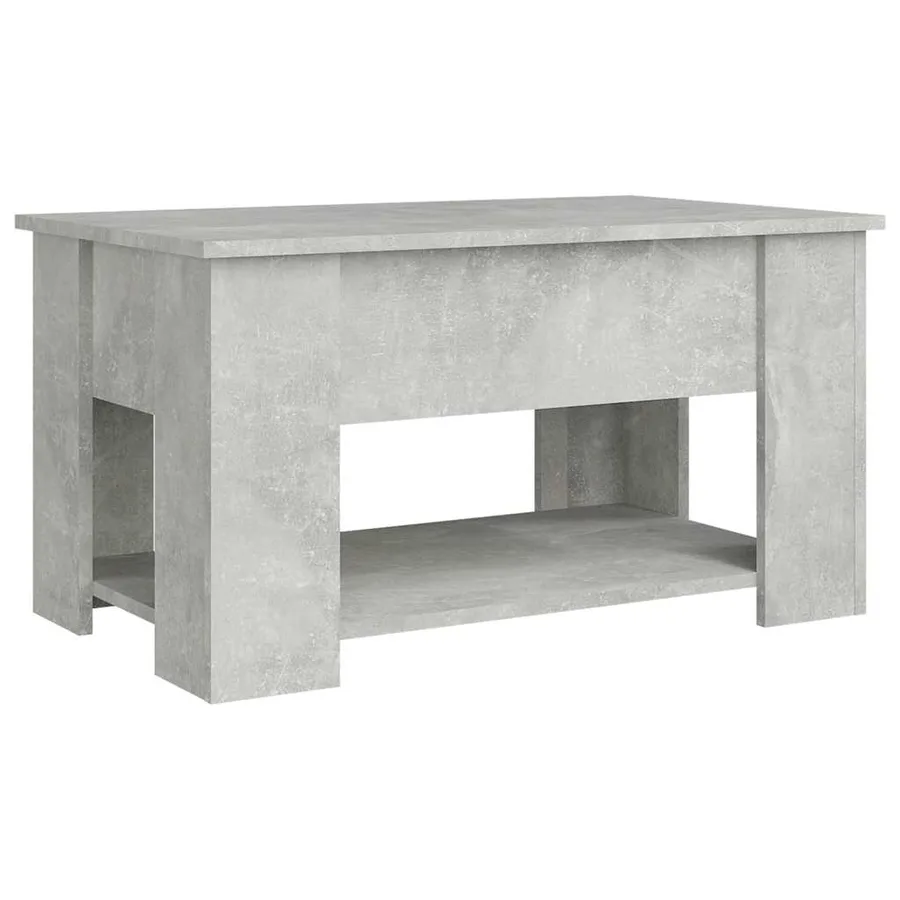 Table basse gris béton 79x49x41 cm bois d'ingénierie - 4