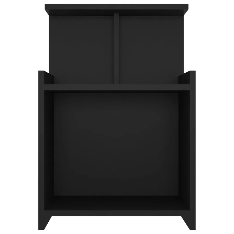 Tables de chevet 2 pcs Noir 40x35x60 cm Aggloméré - 4