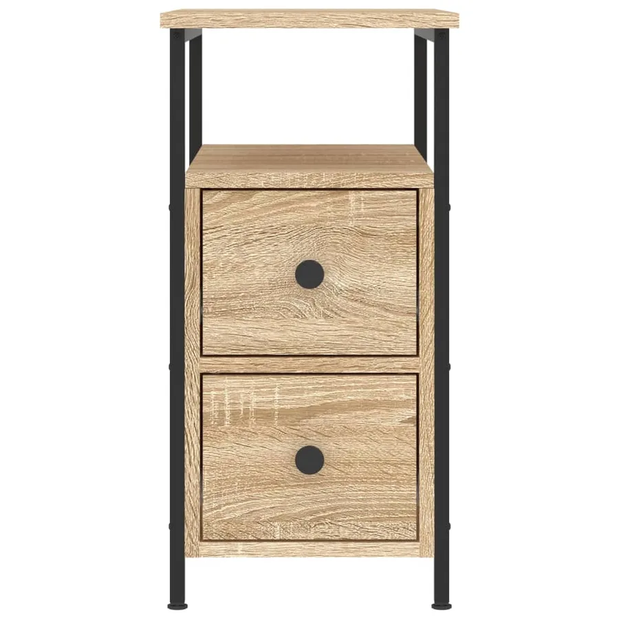Tables de chevet 2 pcs chêne sonoma 30x60x60 cm bois ingénierie - 6