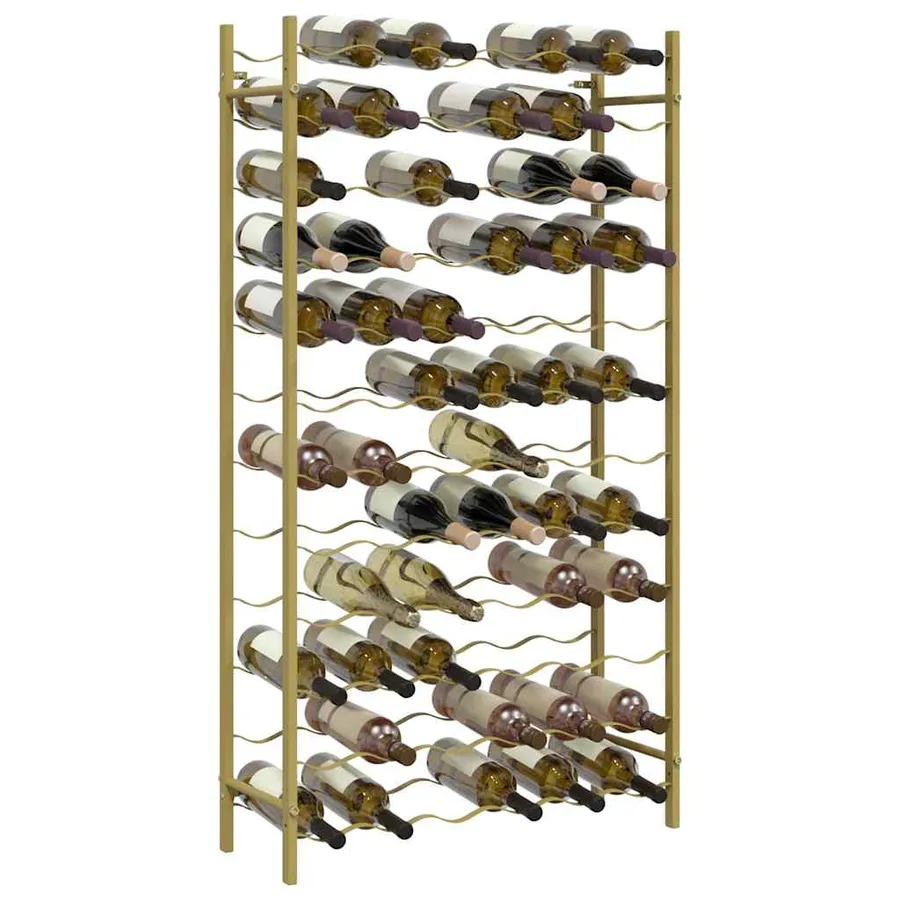 Casier à bouteilles pour 72 bouteilles Doré Métal - 4