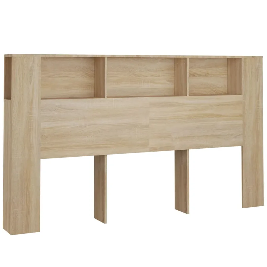 Armoire de tête de lit Chêne sonoma 180x18,5x104,5 cm - 2