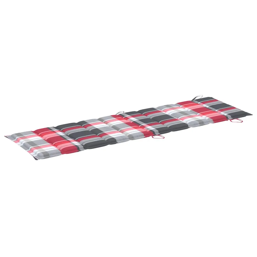 Chaises longues lot de 2 avec table et coussins Acacia solide - 8