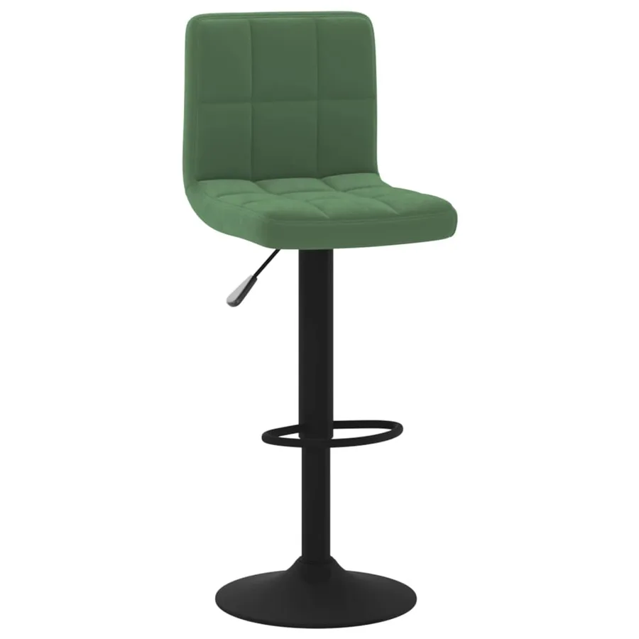 Tabourets de bar lot de 2 vert foncé velours - 3