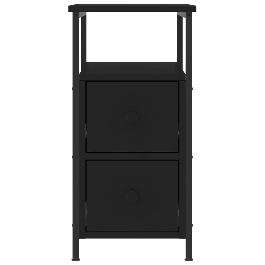 Tables de chevet 2 pcs noir 30x60x60 cm bois d’ingénierie - 6