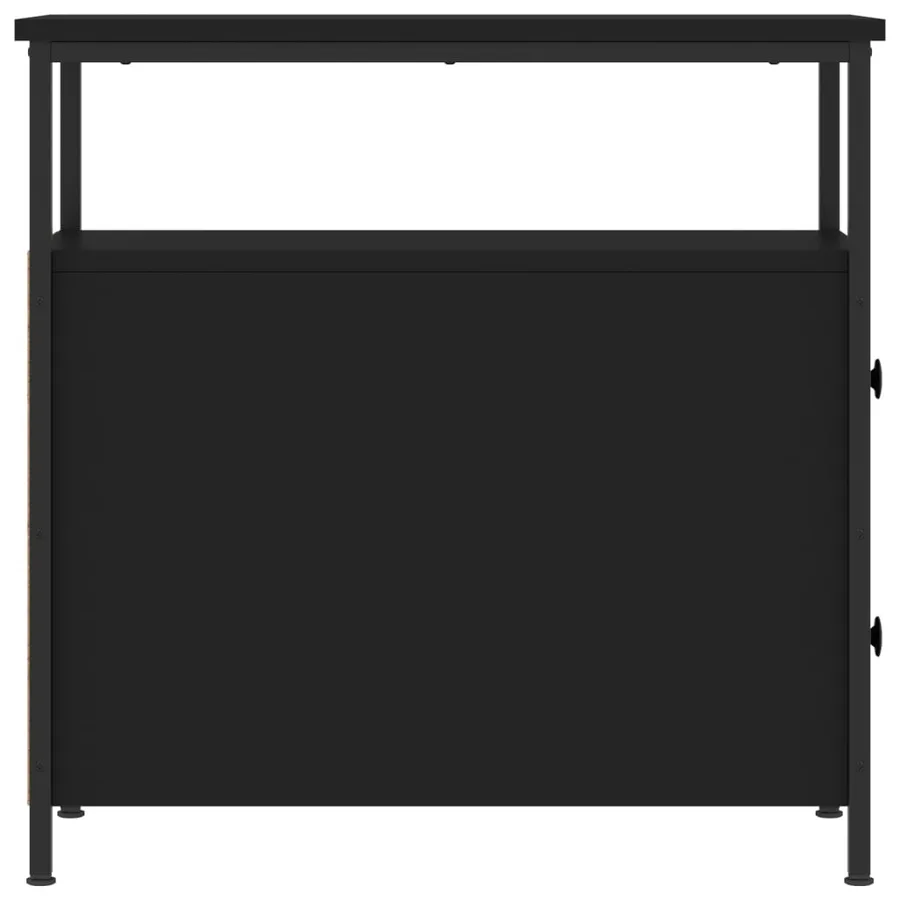 Tables de chevet 2 pcs noir 30x60x60 cm bois d’ingénierie - 8