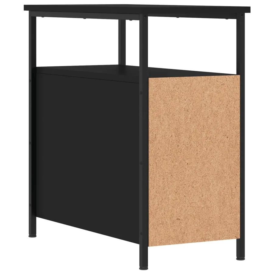 Tables de chevet 2 pcs noir 30x60x60 cm bois d’ingénierie - 9
