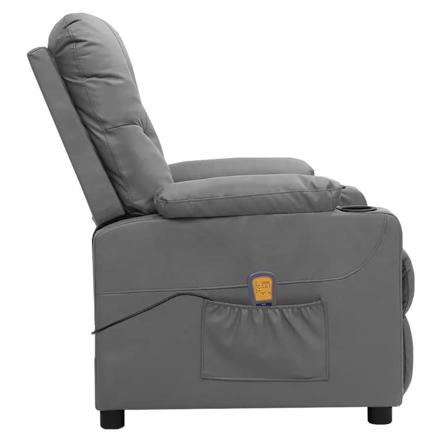Fauteuil de massage Gris Similicuir - 3