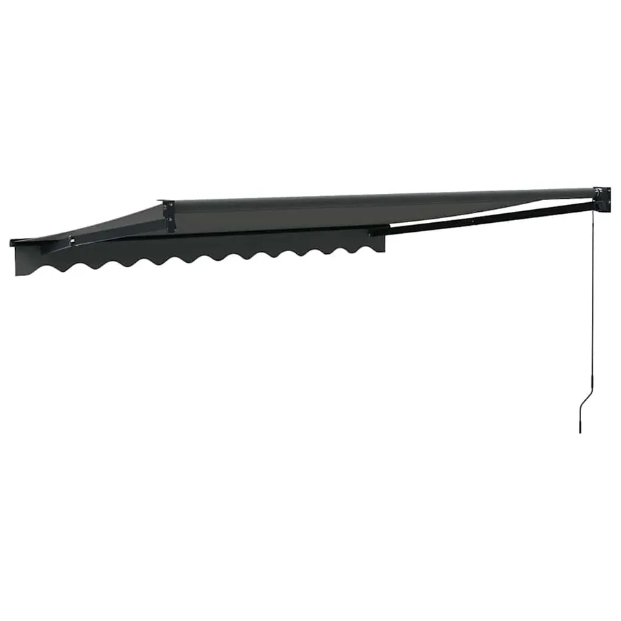 Auvent rétractable anthracite 3,5x2,5 m tissu et aluminium - 5