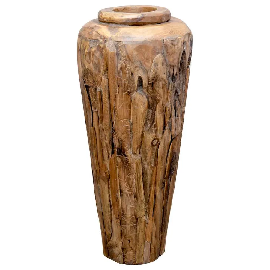 Vase de décoration 40 x 100 cm Bois de teck solide - 2